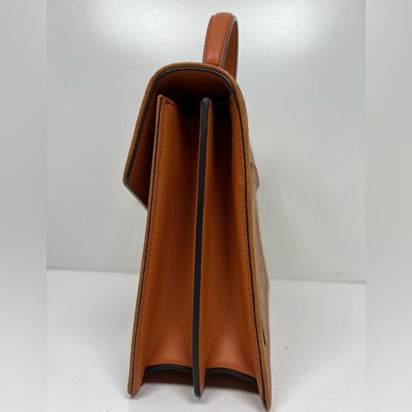 MCM Visetos Medium Patricia Pocket Satchel Cognac - Picture 2 of 13